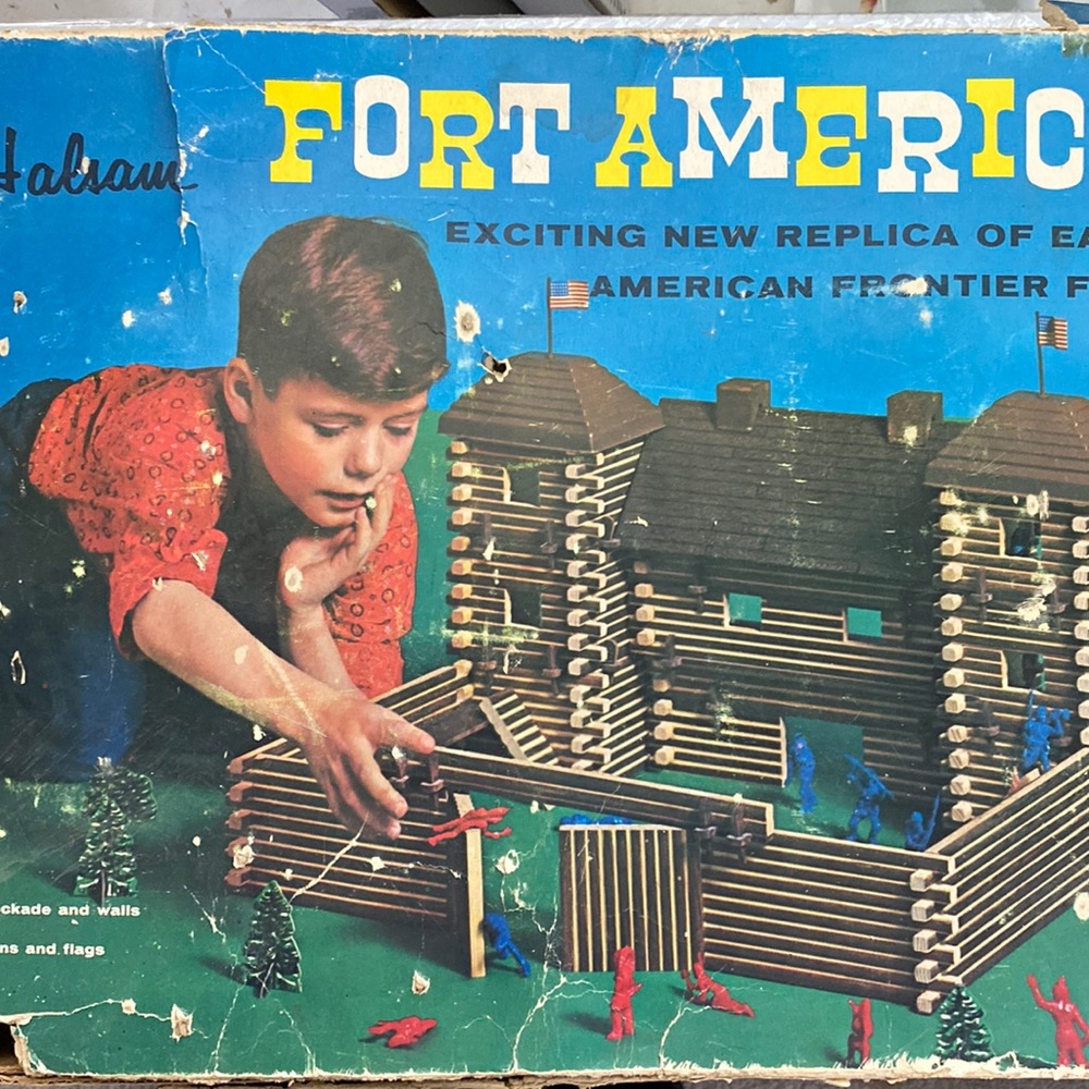 Vintage Halsam Fort America Playset Set Not Complete 1960's #850
